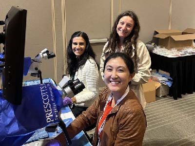 Participants smiling during course.