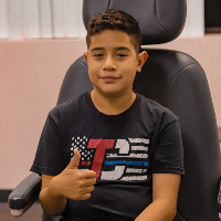 Juan, an 11-year old receiving free eye care at SEE's Santa Barbara Vision Care.