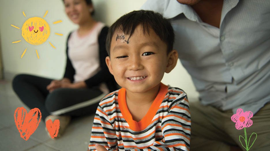 Little boy smiling