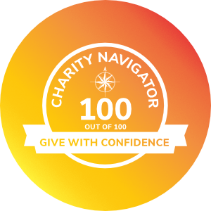 Charity Navigator 100 out of 100 award receipient badge
